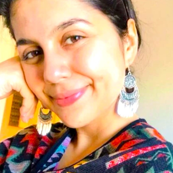 Exotically Shimmering Silver Metal Tasseled Medallion Chandelier Drop Earrings - Picture 8 of 15